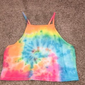 Rainbow Tie Dye Crop Top